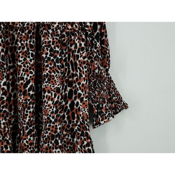 NWT Scoop Leopard Print Maxi Dress Black Brown S - Picture 3 of 5